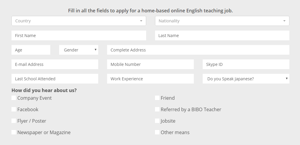 Teach online in Bibo Global Opportunity - Employment Steps and a Review - APPLICATION