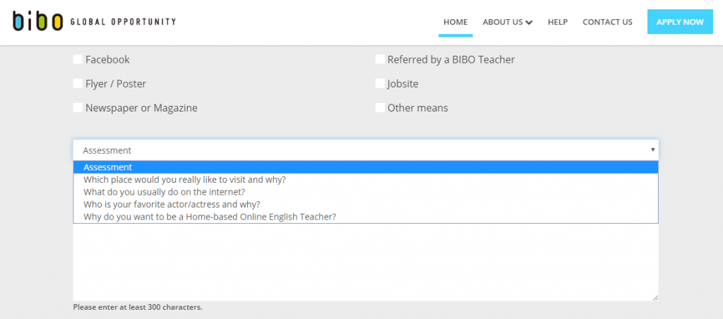 Teach online in Bibo Global Opportunity - Employment Steps and a Review APPLICATION