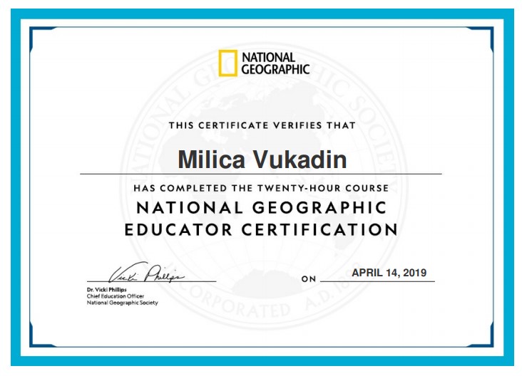 National Geographic Certified Educator