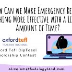 👉 How Can We Make Emergency Remote Teaching More Effective with a Limited Amount of Time?