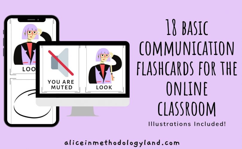 aliceinmethodologyland.com 18 basic communication flashcards for the online classroom