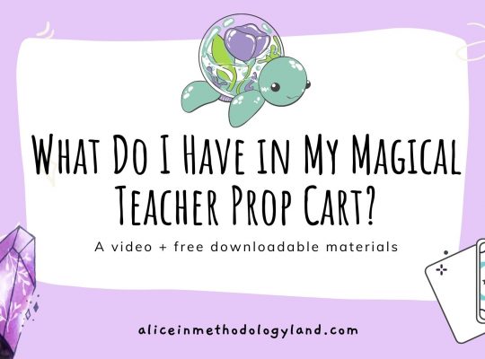 aliceinmethodologyland.com What do I Have in my Magical Teacher Prop Cart_